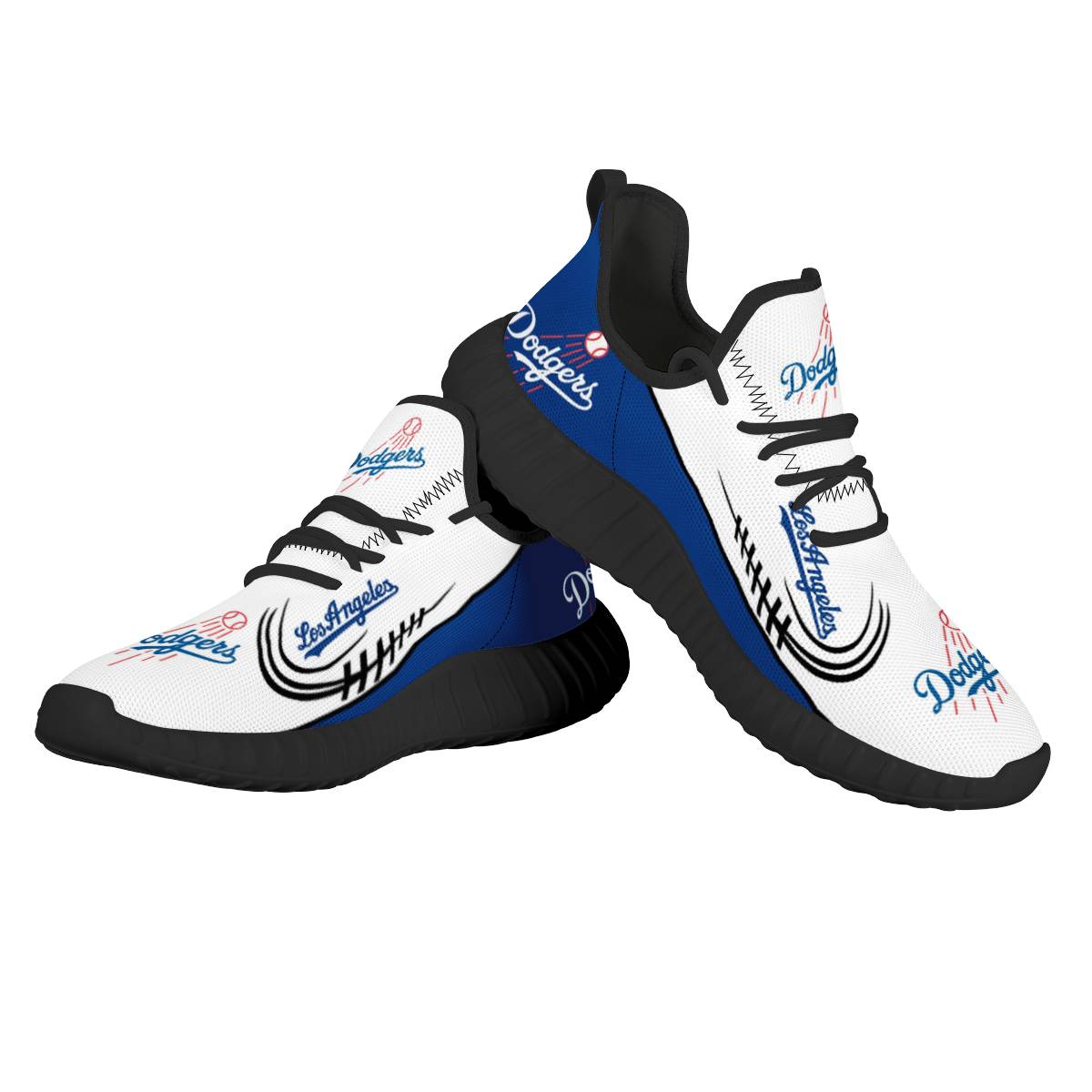 Men's Los Angeles Dodgers Mesh Knit Sneakers/Shoes 006